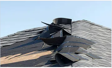 Storm damage roof repair