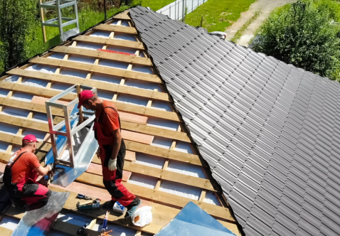 new metal roof installation by Atlantis Construction LLC